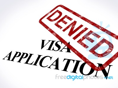 Visa Application Denied Stamp Stock Image