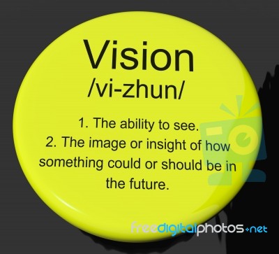 Vision Definition Button Stock Image