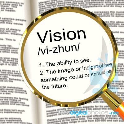 Vision Definition Magnifier Stock Image