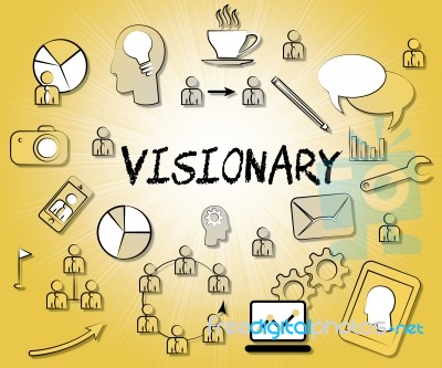 Visionary Icons Represents Insights Strategist And Ideals Stock Image