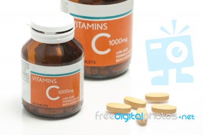 Vitamin Pills Stock Photo