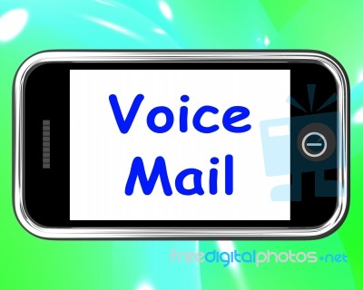 Voice Mail On Phone Shows Talk To Leave Message Stock Image