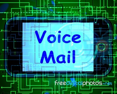 Voice Mail On Phone Shows Talk To Leave Messages Stock Image