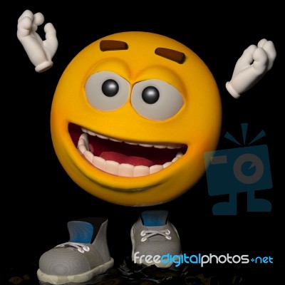Wait A Moment Emoticon Stock Image