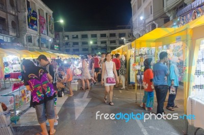 Walking Street Krabi Stock Photo