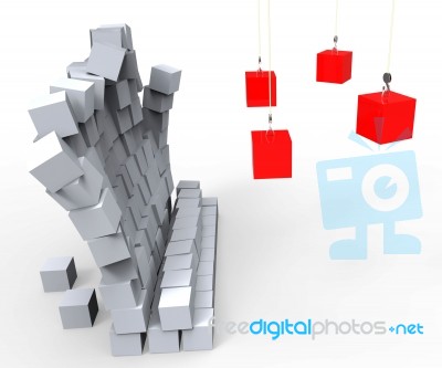 Wall Demolition Showing Impact And Destruction Stock Image