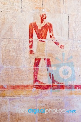 Wall Paintings In Temple Of Hatshepsut In Egypt Stock Photo Wall Paintings In Temple Of Hatshepsut In Egypt Stock Photo