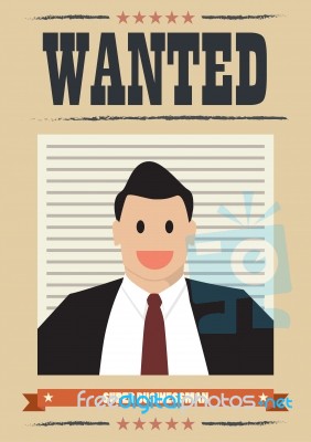 Wanted Businessman Stock Image