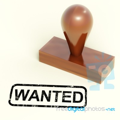 Wanted Rubber Stamp Stock Image