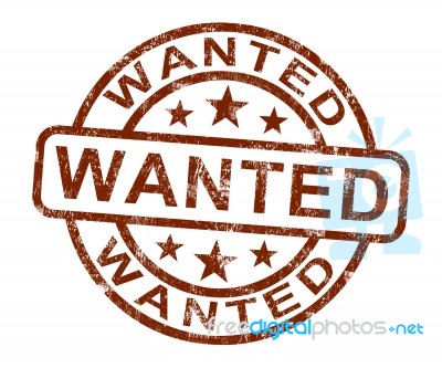 Wanted Stamp Stock Image