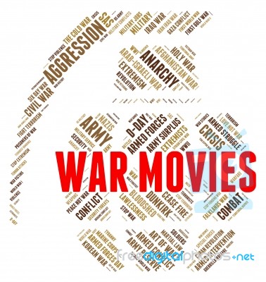 War Movies Shows Military Action And Cinema Stock Image