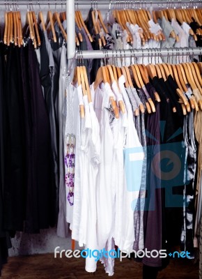 Wardrobe Showcase Stock Photo