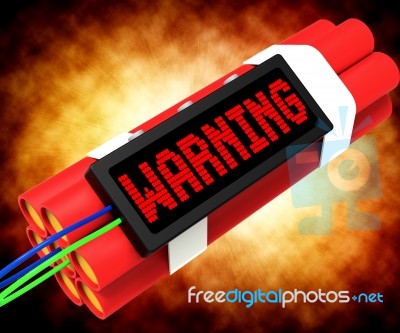 Warning Dynamite Sign Meaning Caution Or Danger Stock Image