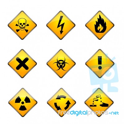 Warning Icons Stock Image