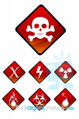 Warning Sign Icons Stock Image
