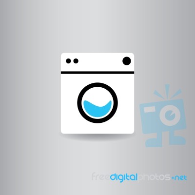 Washer Flat Icon   Illustration  Stock Image