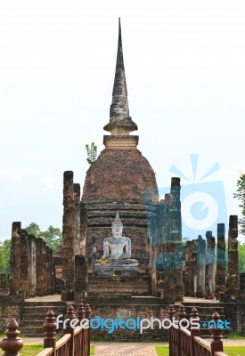 Wat Sa Si In Sukhothai Historical Park, Thailand Stock Photo