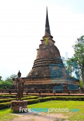 Wat Sa Si In Sukhothai Historical Park, Thailand Stock Photo