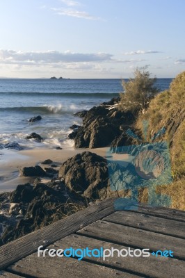 Wategos Beach In Byron Bay Stock Photo