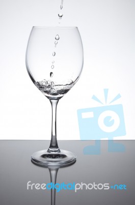 Water Drop Wine Glass Stock Photo