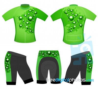 Water Drops On Sports T-shirt Stock Image