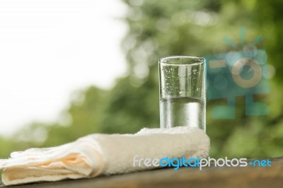 Water In A Glass Stock Photo