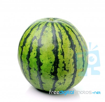 Water Melon Isolated On White Background Stock Photo