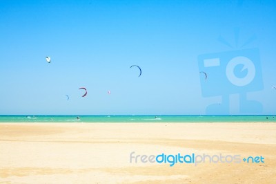 Water Sport On Beach In Africa Stock Photo