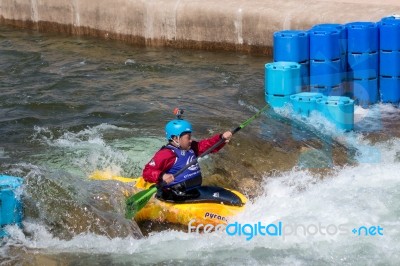 Water Sports At The Cardiff International White Water Centre Stock Photo