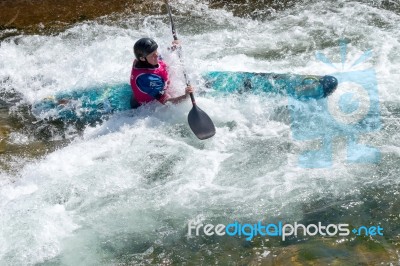 Water Sports At The Cardiff International White Water Centre Stock Photo