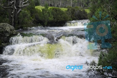 Waterfall In Cradle Mountain Stock Photo