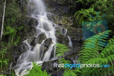 Waterfall In Cradle Mountain Stock Photo