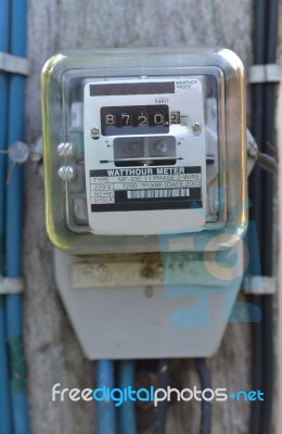 Watt Hour Electric Meter Measurement Tool Stock Photo