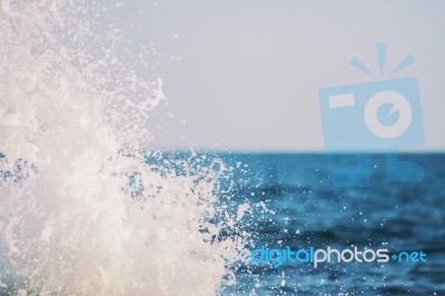 Waves At Kings Beach, Queensland Stock Photo