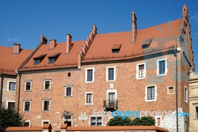 Wawel Castle Building In Krakow Poland Stock Photo