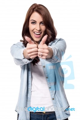 We Won The Game! Stock Photo