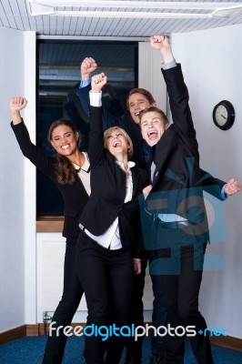 We Won The Million Dollar Contract! Stock Photo