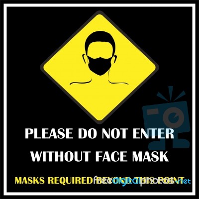 Wear Face Covering Sign Stock Image