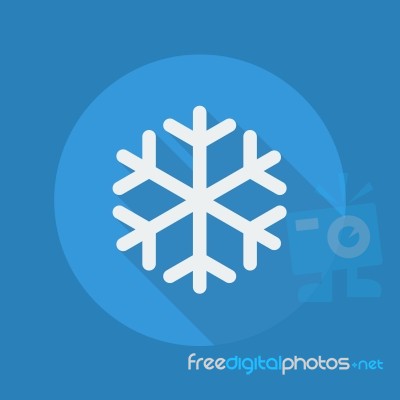 Weather Flat Icon. Snowflake Stock Image