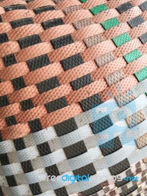 Weave Color Plastic Texture Stock Photo