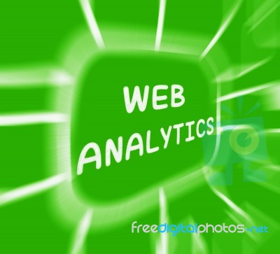 Web Analytics Diagram Displays Collection And Analysis Of Online… Stock Image