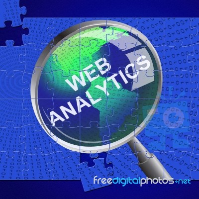Web Analytics Means Optimizing Data And Online Stock Image