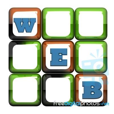 Web Cube Stock Image