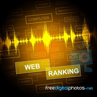 Web Ranking Represents Search Engine And Keyword Stock Image