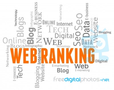 Web Ranking Shows Websites Top And Www Stock Image