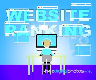 Website Rankings Represents Search Engine 3d Illustration Stock Image