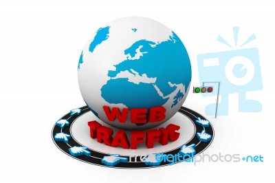 Website Traffic Stock Image