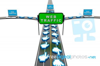 Website Traffic Stock Image