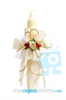 Wedding Candle Decoration Stock Photo