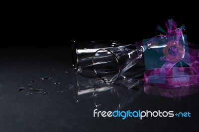 Wedding Champagne Glass Stock Photo